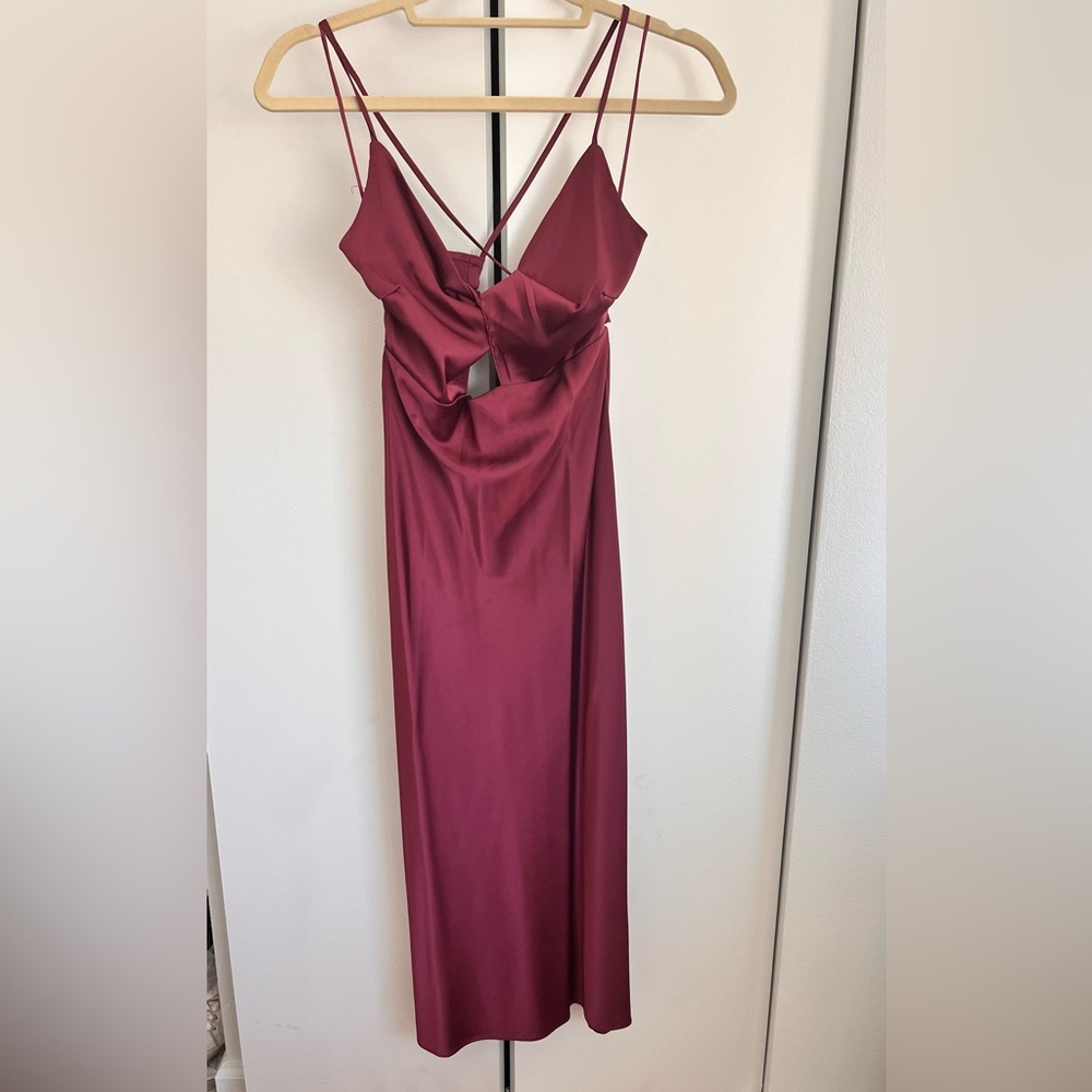 Burgundy Maxi Slip Dress